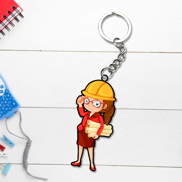 Engineer Keychain For Women - love craft gift