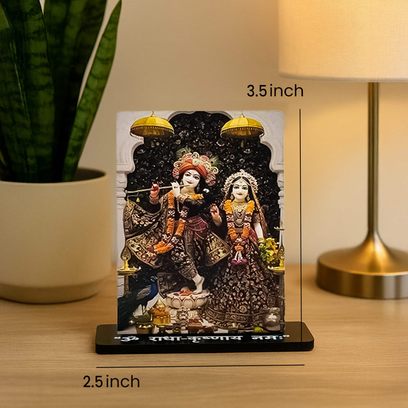 Radha Krishna Acrylic Car Dashboard- 2.5×3.5"