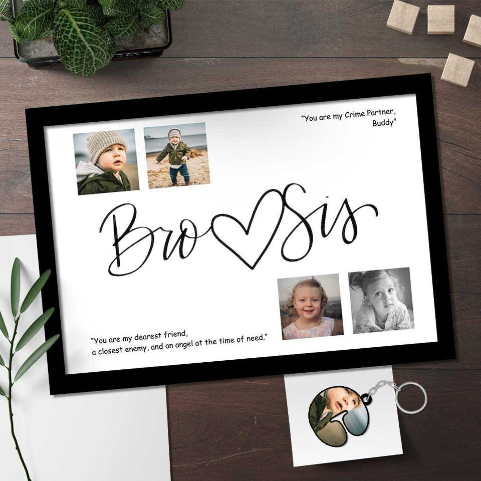 Photo Collage Frame-Brother Sister Photo Frame | Love Craft Gifts