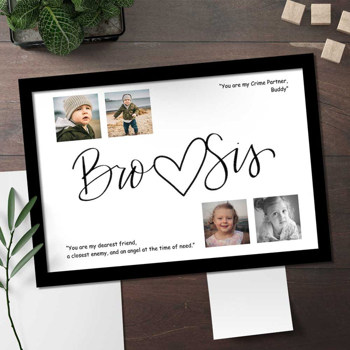 Photo Collage Frame-Brother Sister Photo Frame | Love Craft Gifts