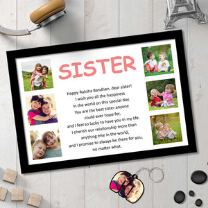 Photo Collage Frame-Sister Frame for Raksha Bandhan | Love Craft Gifts