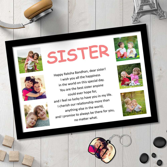 Photo Collage Frame-Sister Frame for Raksha Bandhan | Love Craft Gifts