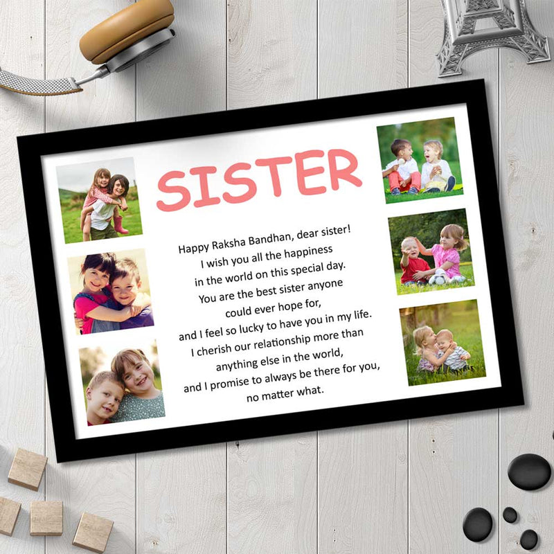 Photo Collage Frame-Sister Frame for Raksha Bandhan | Love Craft Gifts