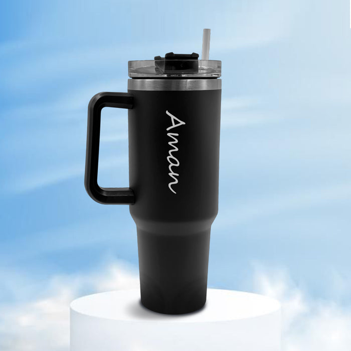 Personalized  Stainless Steel Tumbler With Straw