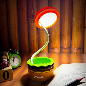 Personalized Burger Lamp with LED Light and Built-In Sharpener