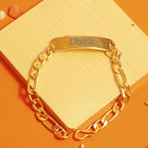 Personalized Name Bracelet For Women -  Golden