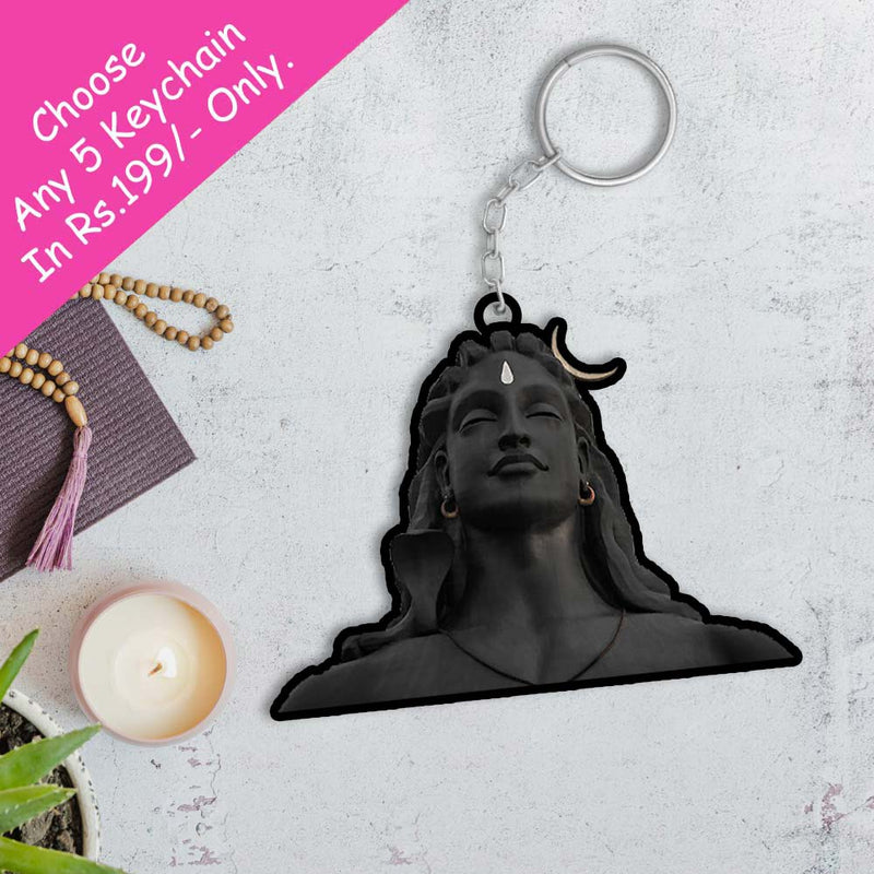 Mahadev Wooden Keychains