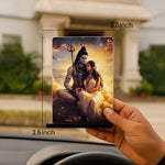 Acrylic Car Dashboard Frame – Shiva & Parvati (4x6 inches)