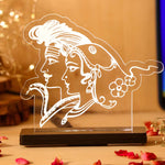 Shiv Parvati LED Car Dashboard Lamp – Premium Acrylic Mahadev Parvati Dashboard Light for Car Interior, Home Temple Decor & Spiritual Gift | LoveCraftGifts™