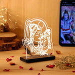 Shiv Parvati LED Car Dashboard Lamp – Premium Acrylic Mahadev Parvati Dashboard Light for Car Interior, Home Temple Decor & Spiritual Gift | LoveCraftGifts™