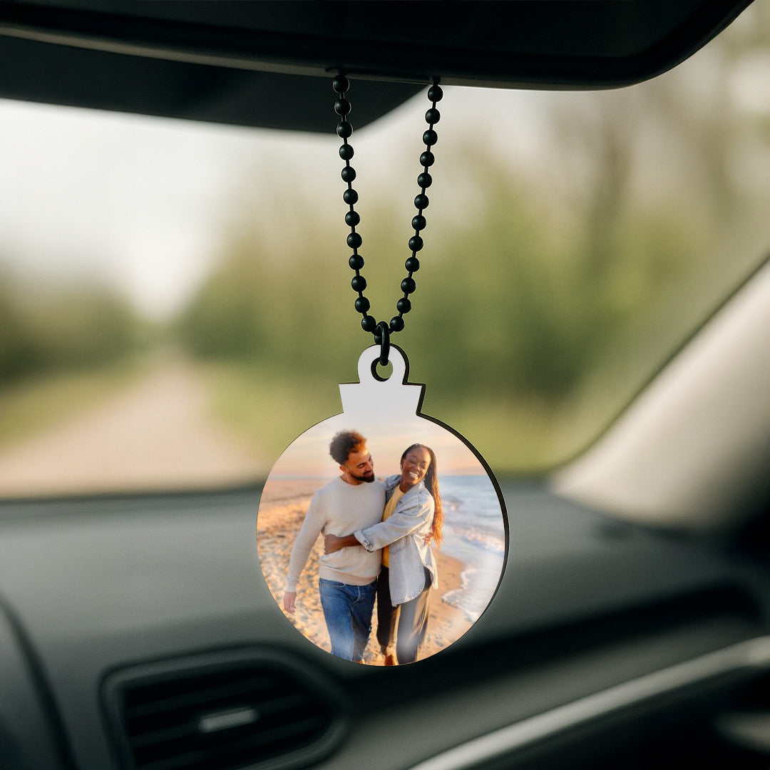 Custom Photo Car Hanger – Round Acrylic| Love Craft Gifts