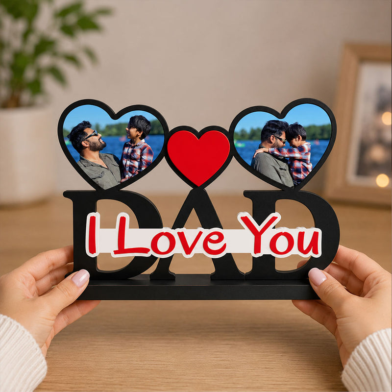 Personalized I Love You Dad Photo Frame | Custom Father’s Day Memory Gift - 7x4.5" | Love Craft Gifts™