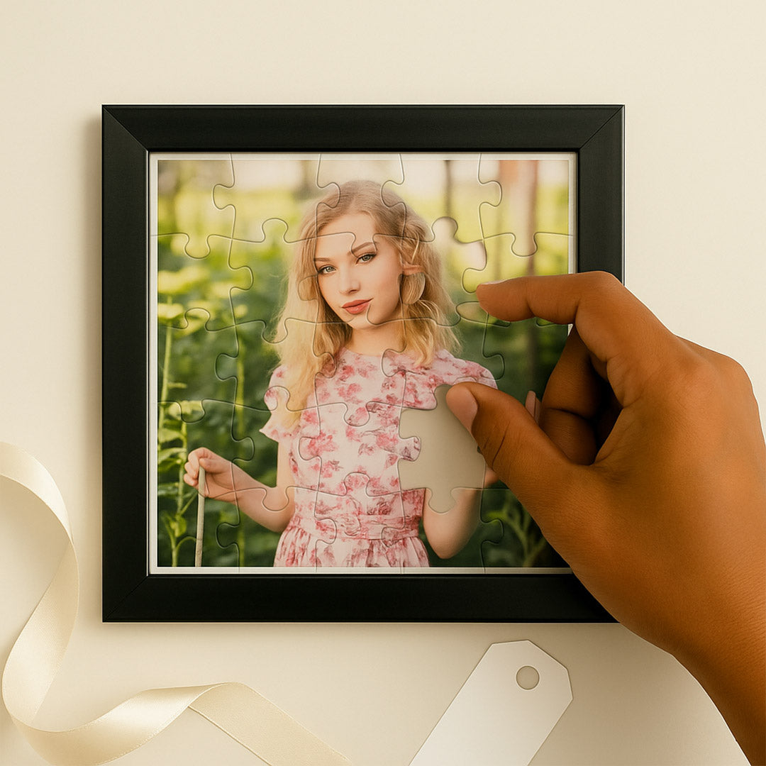 Personalized Acrylic Puzzle Photo Frame | Custom Picture Wall Art | Love Craft Gifts