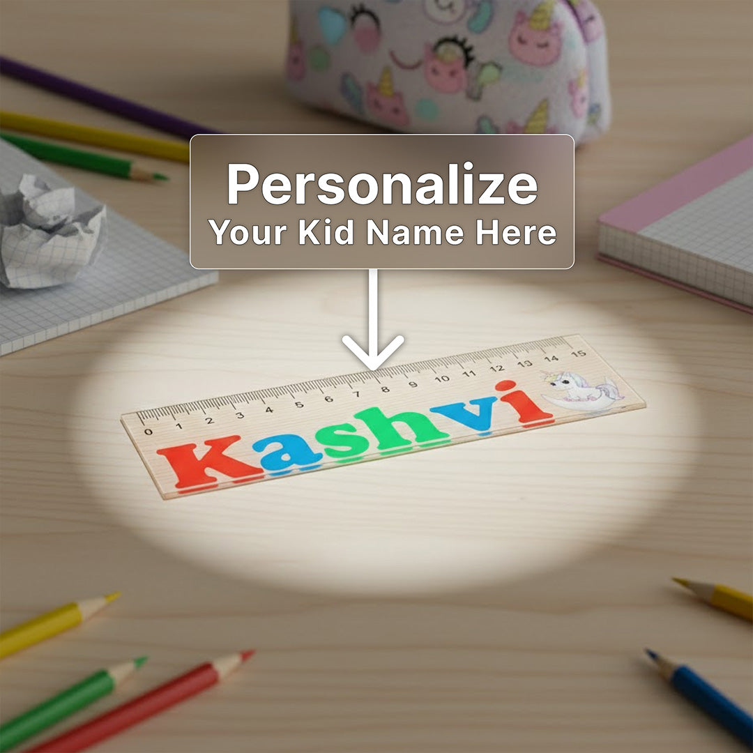 Personalized Acrylic Name Scale for Kids (15 cm) | Love Craft Gifts