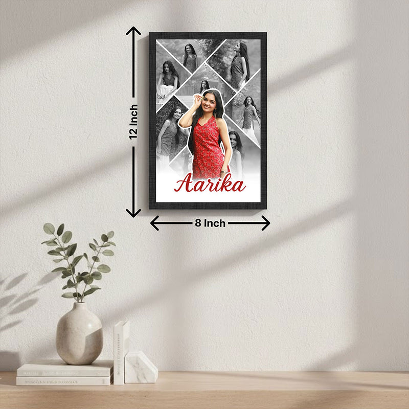 Personalized Photo Collage Wall Frame with Custom Name | Aesthetic Memory Picture Frame Gift Available in 8x12" to 24x36" | Love Craft Gifts™