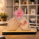 Promise of Love – Personalized Couple Hands Acrylic Lamp | Love Craft Gifts