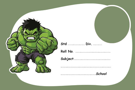 Avengers Cartoon  Personalised Name Slips | 12x18" Sheet with 36 Labels