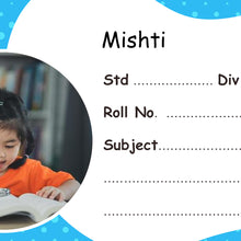 Personalized Bluish Design Name Slips | 12x18" Sheet with 36 Labels