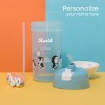 Personalized Penguin Kids Water Bottle with Name | Love Craft Gifts