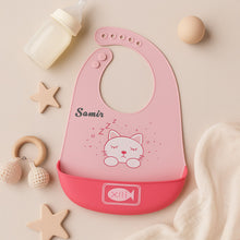 Personalized Silicone Baby Bib-Baby Pink
