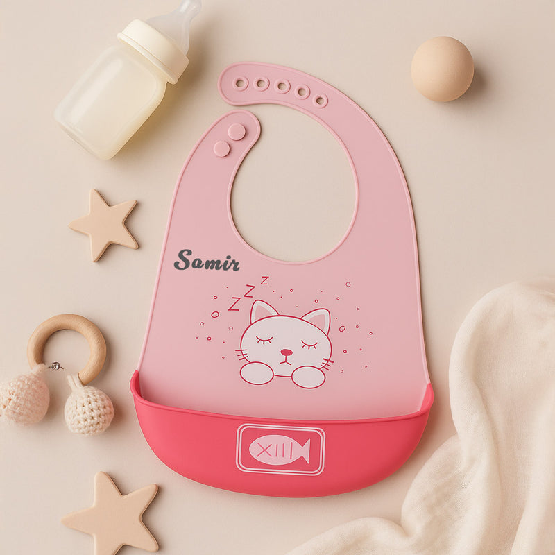 Personalized Silicone Baby Bib – Adorable & Mess-Free Feeding | Love Craft Gifts