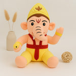 Lord Ganesha Plush Toy – Soft & Cute Bal Ganesha Stuffed Doll for Kids | Love Craft Gifts