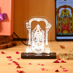 Tirupati Balaji LED Acrylic Lamp – Lord Venkateswara Divine Night Light for Home Temple, Spiritual Decor & Religious Gift | LoveCraftGifts™