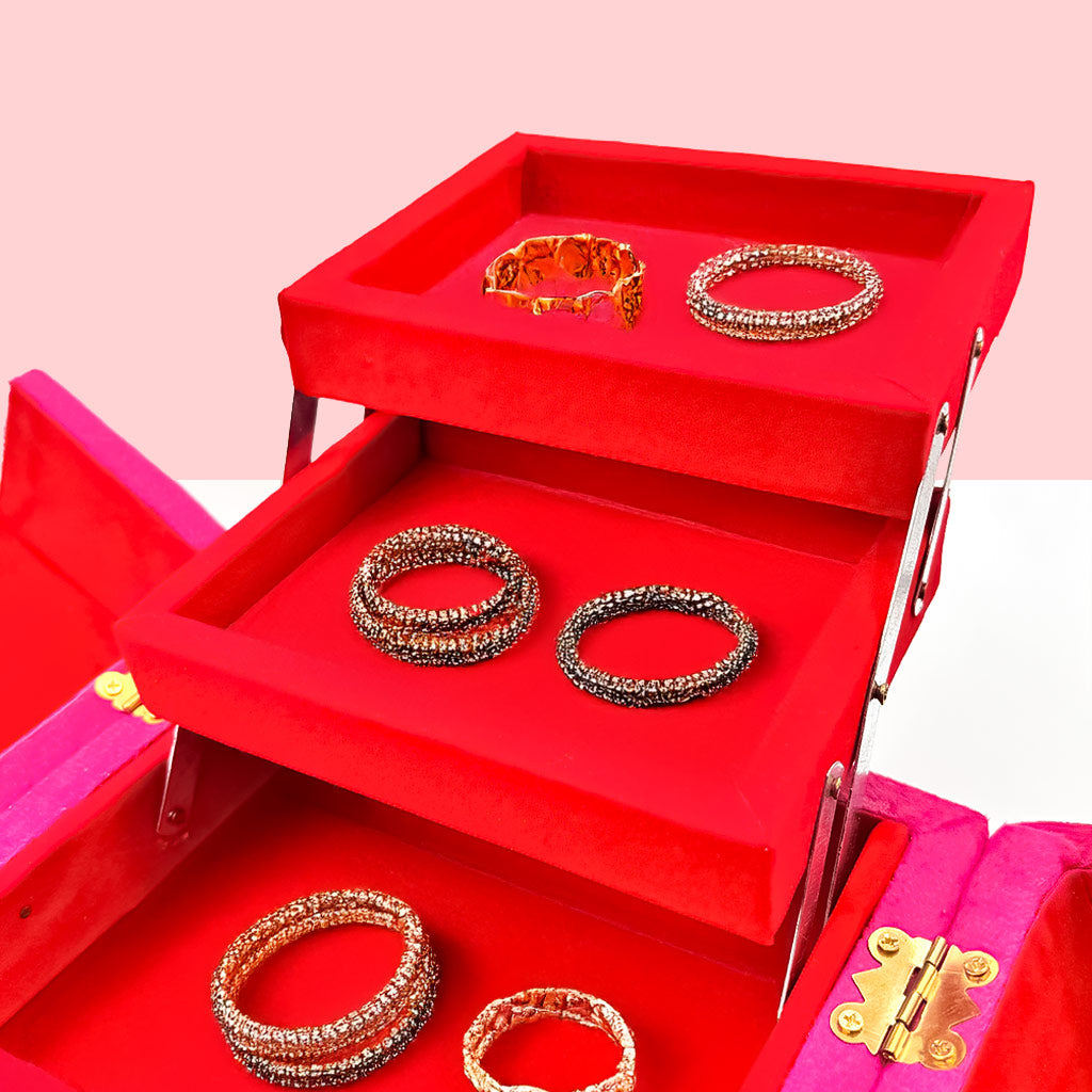 Personalized Velvet Bangle Box - Hot Pink | Love Craft Gifts