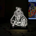 Banke Bihari Car Dashboard LED Acrylic Lamp – Vrindavan Shri Krishna Spiritual Night Light for Car Dashboard, Home Temple Decor & Religious Gift | LoveCraftGifts™
