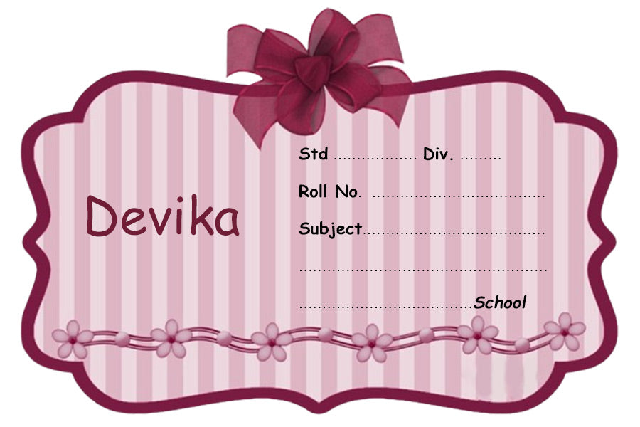 Beautiful Ribbon Customised  Name Slip | Love Craft Gifts 