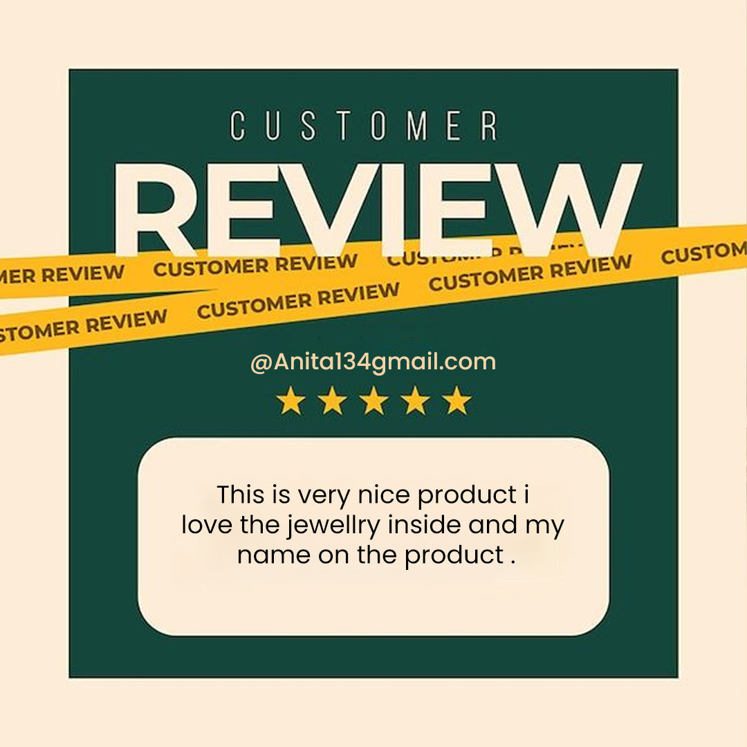 Personalized Beige Velvet Jewellery Organizer Box with Jewellery (According to Availability)| Love Craft Gifts