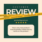 Personalized Beige Velvet Jewellery Organizer Box with Jewellery (According to Availability)| Love Craft Gifts