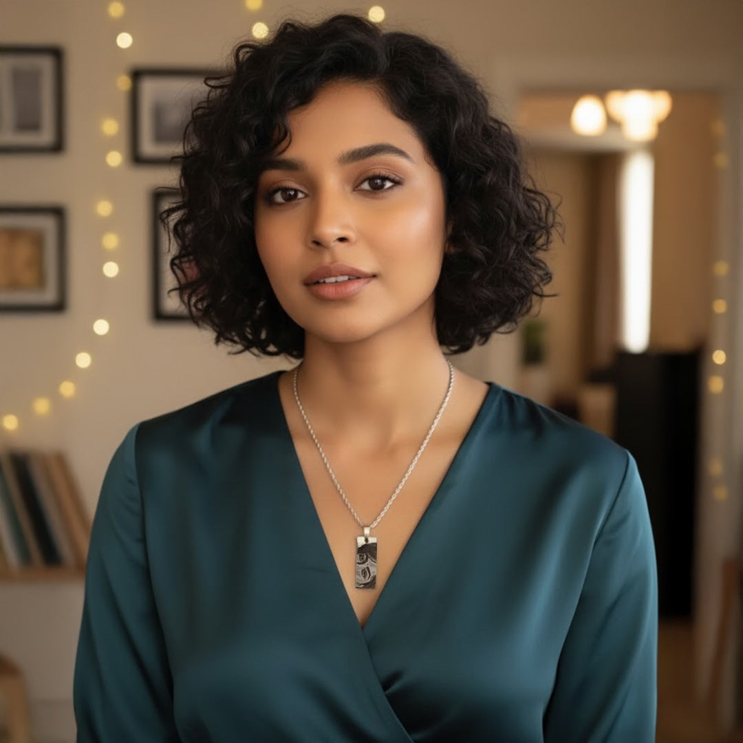 Personalized Eye Engraved Pendant Necklace | Love Craft Gifts