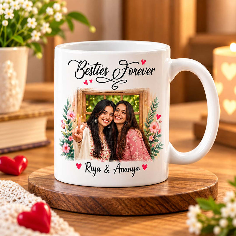 Besties Forever Ceramic Mug 250ml | Personalized Friendship Keepsake | Love Craft Gifts™