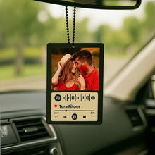 Black Acrylic Personalized Spotify Car Hanging Plaque-3x2.5"