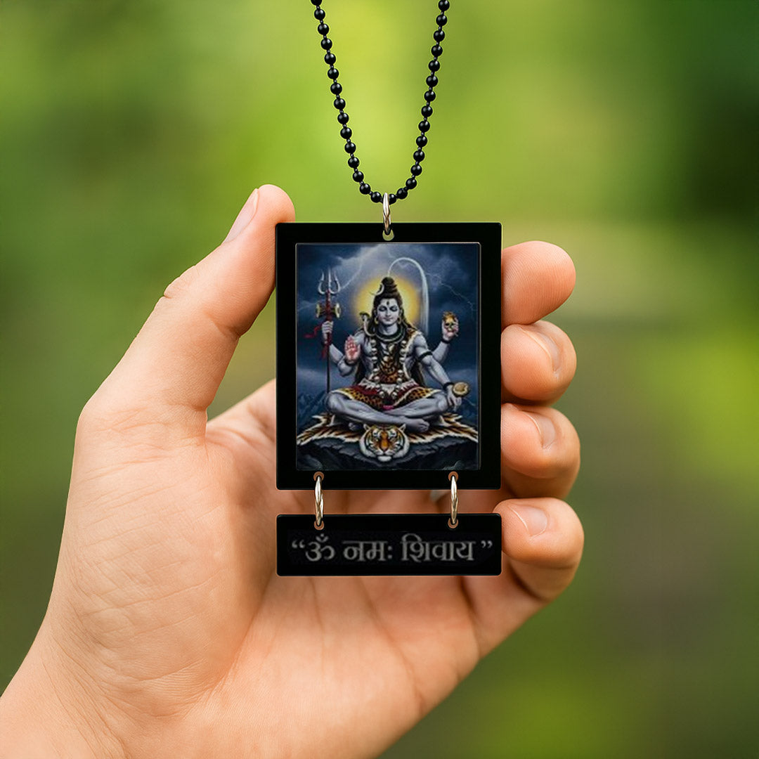 Mahadev Car Hanger – 2×3" | Love Craft Gifts