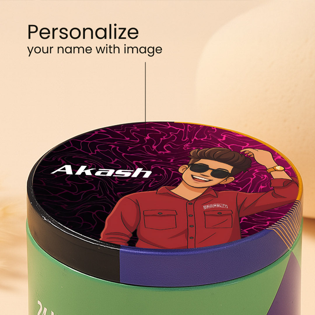 Fastrack Black Camo Dial Watch with Personalized Gift Box | Love Craft Gifts
