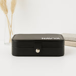 Personalized Black Leatherette Jewellery Box | Love Craft Gifts