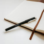 Personalized Black Pen & Brown Notebook Combo | Love Craft Gifts
