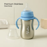 Blue Stainless Steel Baby Sipper Bottle | Love Craft Gifts