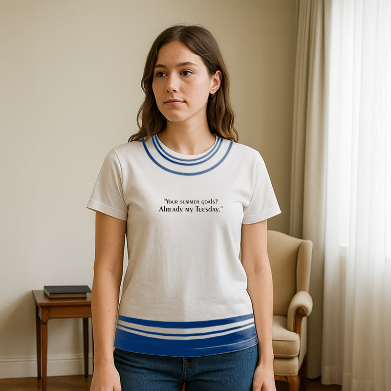Summer Goals Quote T-Shirt – Casual Minimalist Style | Love Craft Gifts