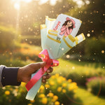 Personalized Jewellery Box Bouquet | Custom Name + Cartoon Illustration