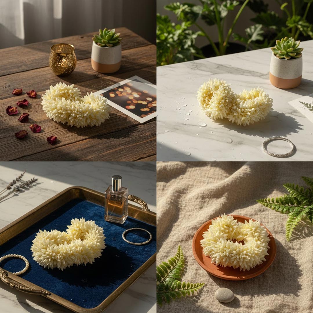 Premium Artificial Gajra Set (2 Pieces) with Long-Lasting Fragrance | Bridal & Festive Hair Accessory