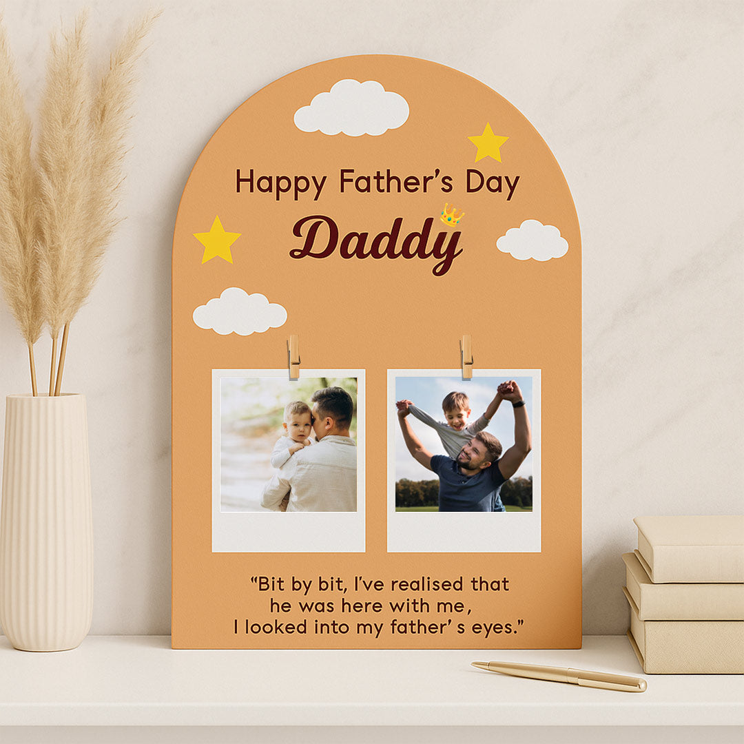 Father’s Day Wooden Clip Frame – “Daddy” Quote Design | Love Craft Gifts
