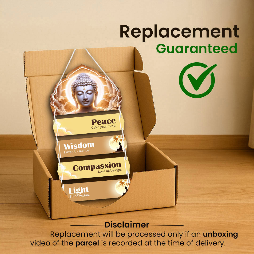 Buddha Inspirational Quote Wall Hanging (9x16 Inch) – Love Craft Gifts