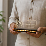 CA Office Desk Name Plate | Personalized LED Acrylic Professional Display