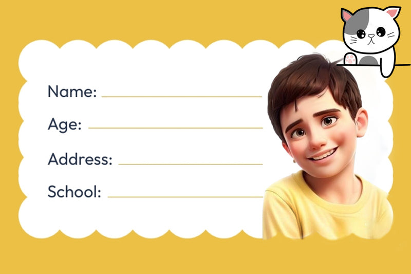 Cartoon Style Name Slip