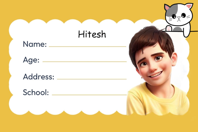 Cartoon Style Name Slip