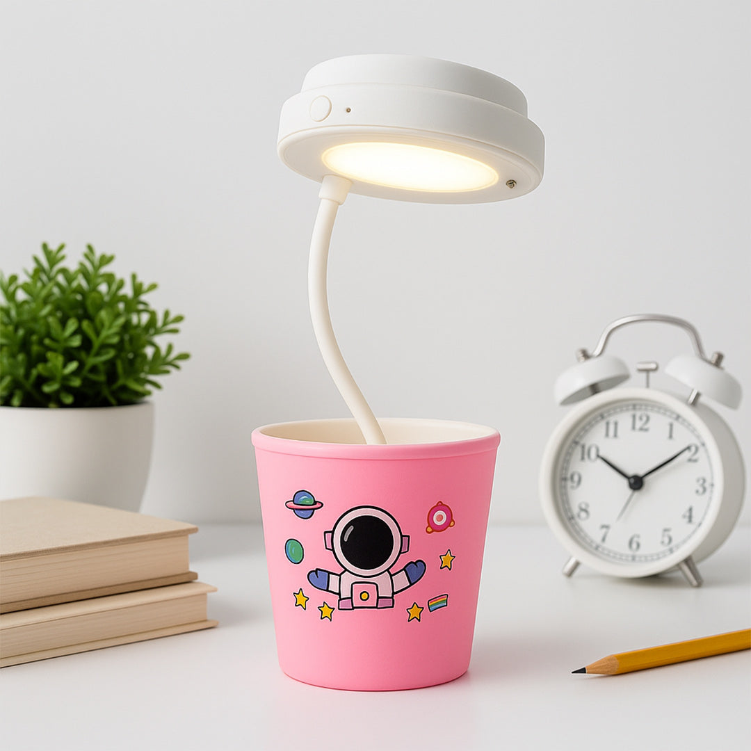 Space Astronaut Cup LED Table Lamp – Flexible Neck Night Light for Kids | Love Craft Gifts