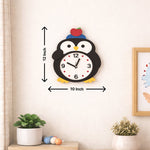 Cute Penguin Kids Wall Clock – Cartoon Animal Decorative Wall Clock for Kids Room (12 x 10 Inch) | Love Craft Gifts